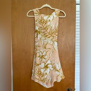 VRG Girl History of Cinema Floral Dress - Peach